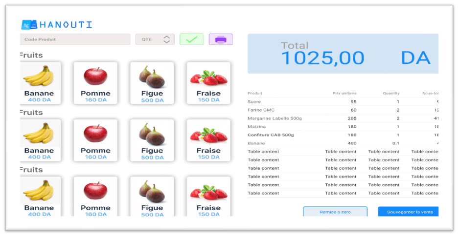 HANOUTI Commercial Management Application screenshot